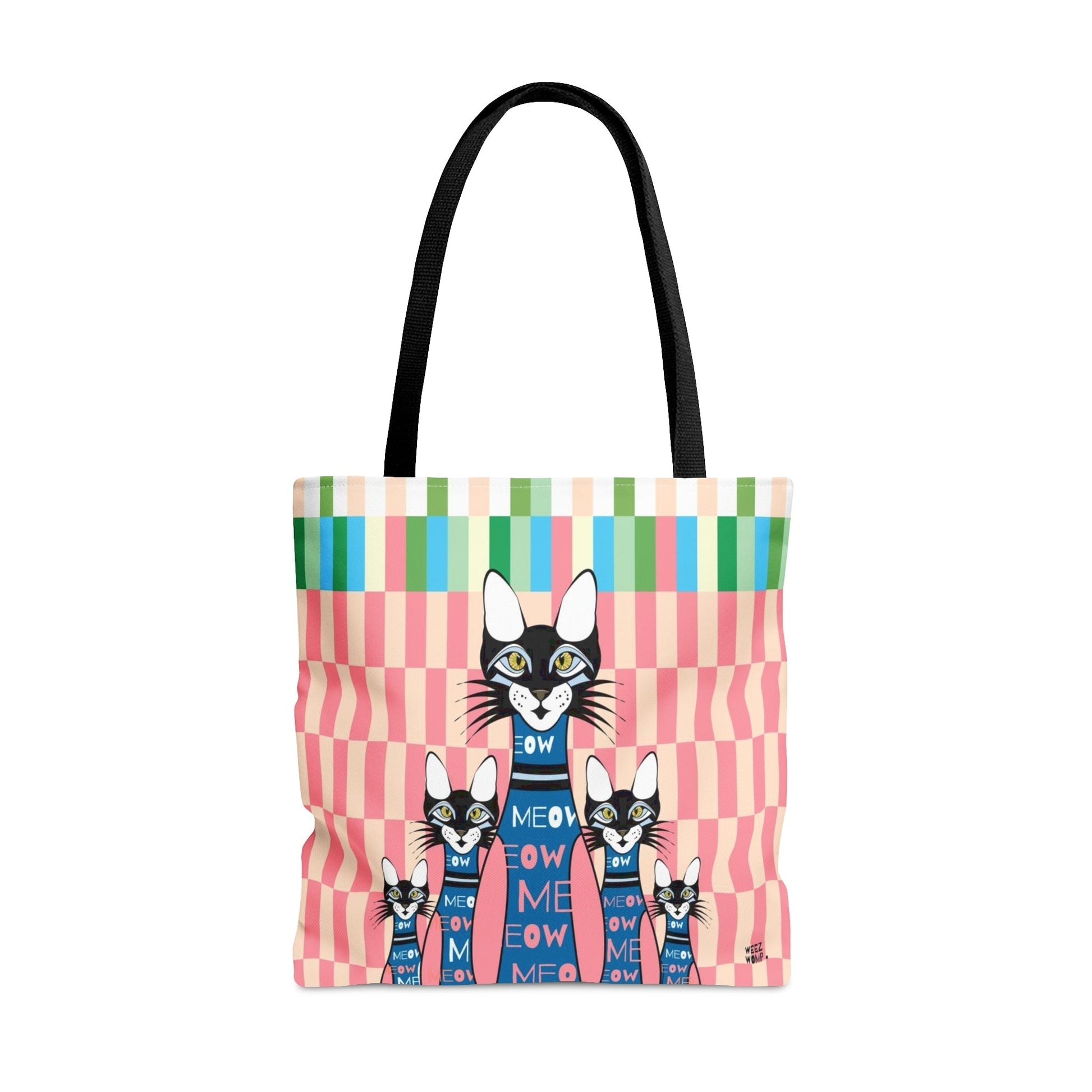 10 Pin Cat's in Pink - Fashion Tote & Beach Bag - WeezWomp