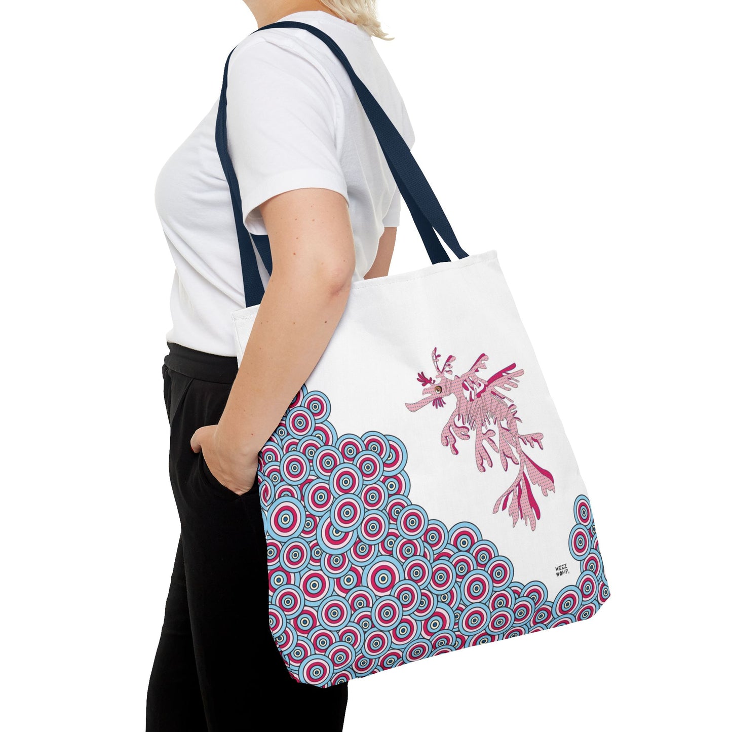 Seahorse in Pink - Fashion Tote & Beach Bag