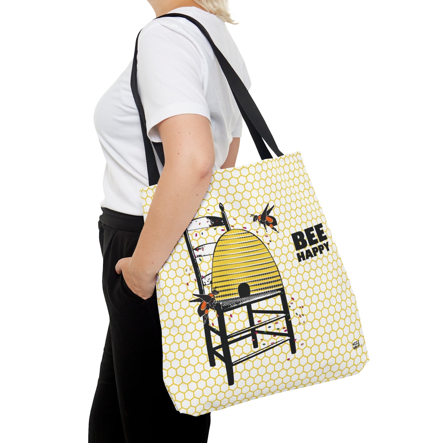 Bee Happy Bee Hive - Fashion Tote & Beach Bag