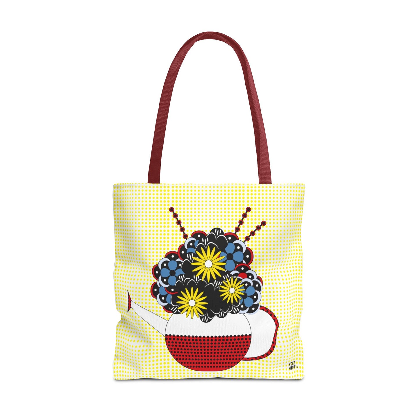 Gardeners Delight Multi Color Watering Can & Flowers - Fashion Tote & Beach Bag