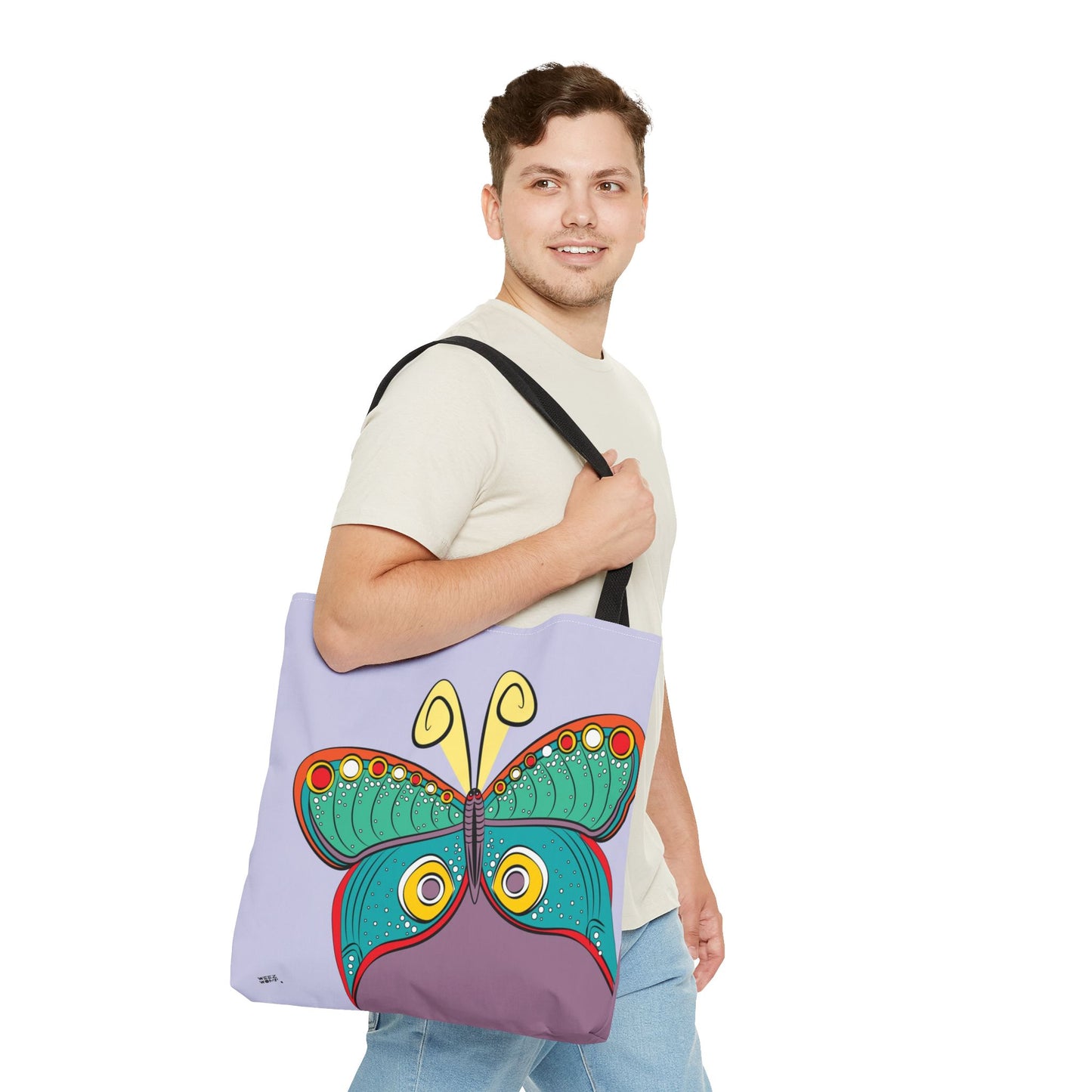 Butterfly in Purple - Fashion Tote & Beach Bag