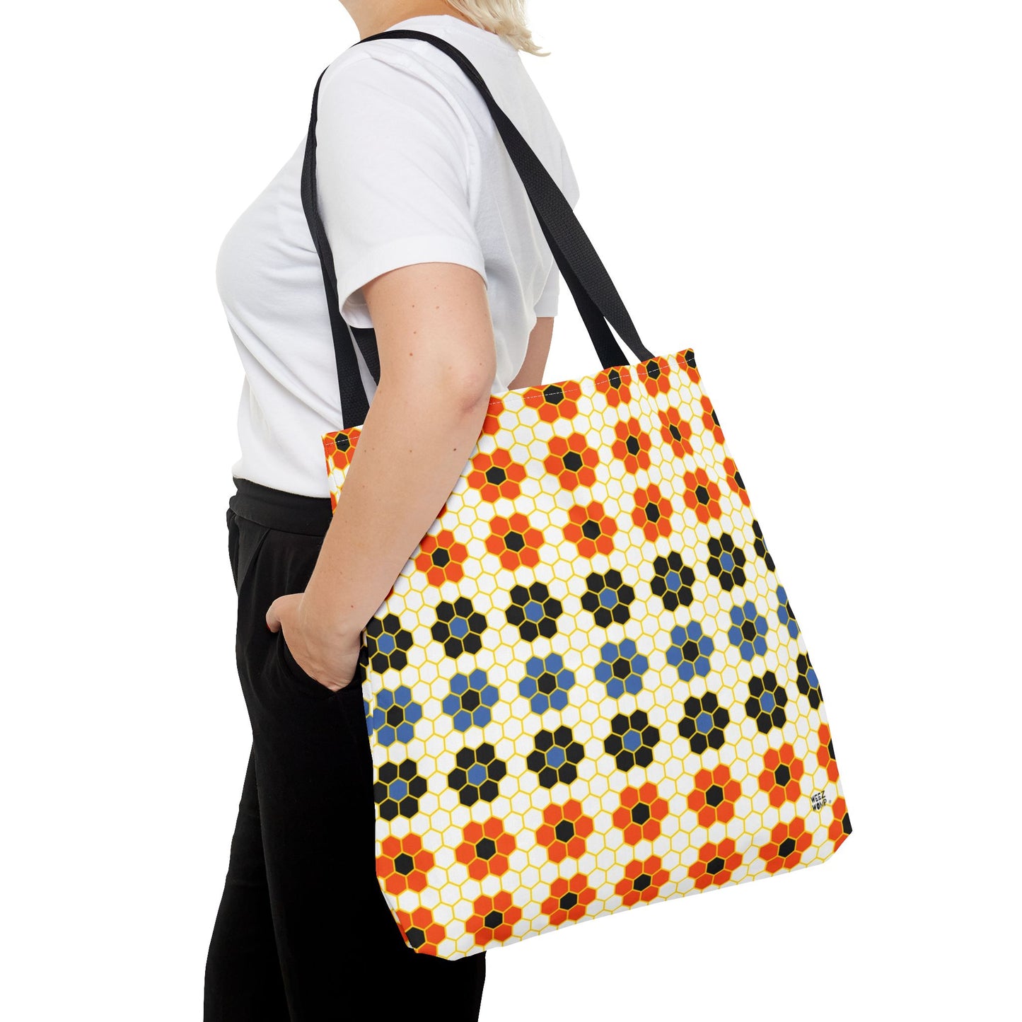 Orange Honeycomb Fashion Tote & Beach Bag