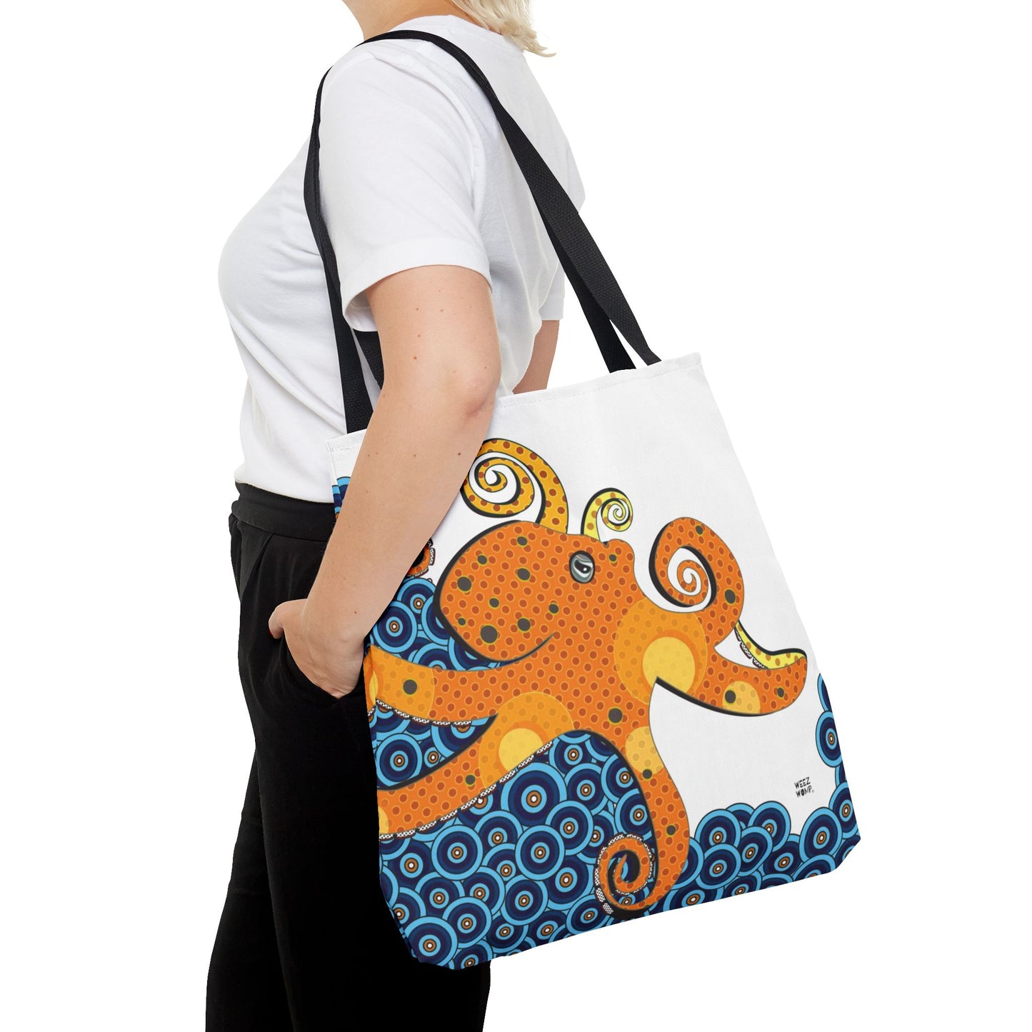 Octopus in Reef Blue - Fashion Tote & Beach Bag