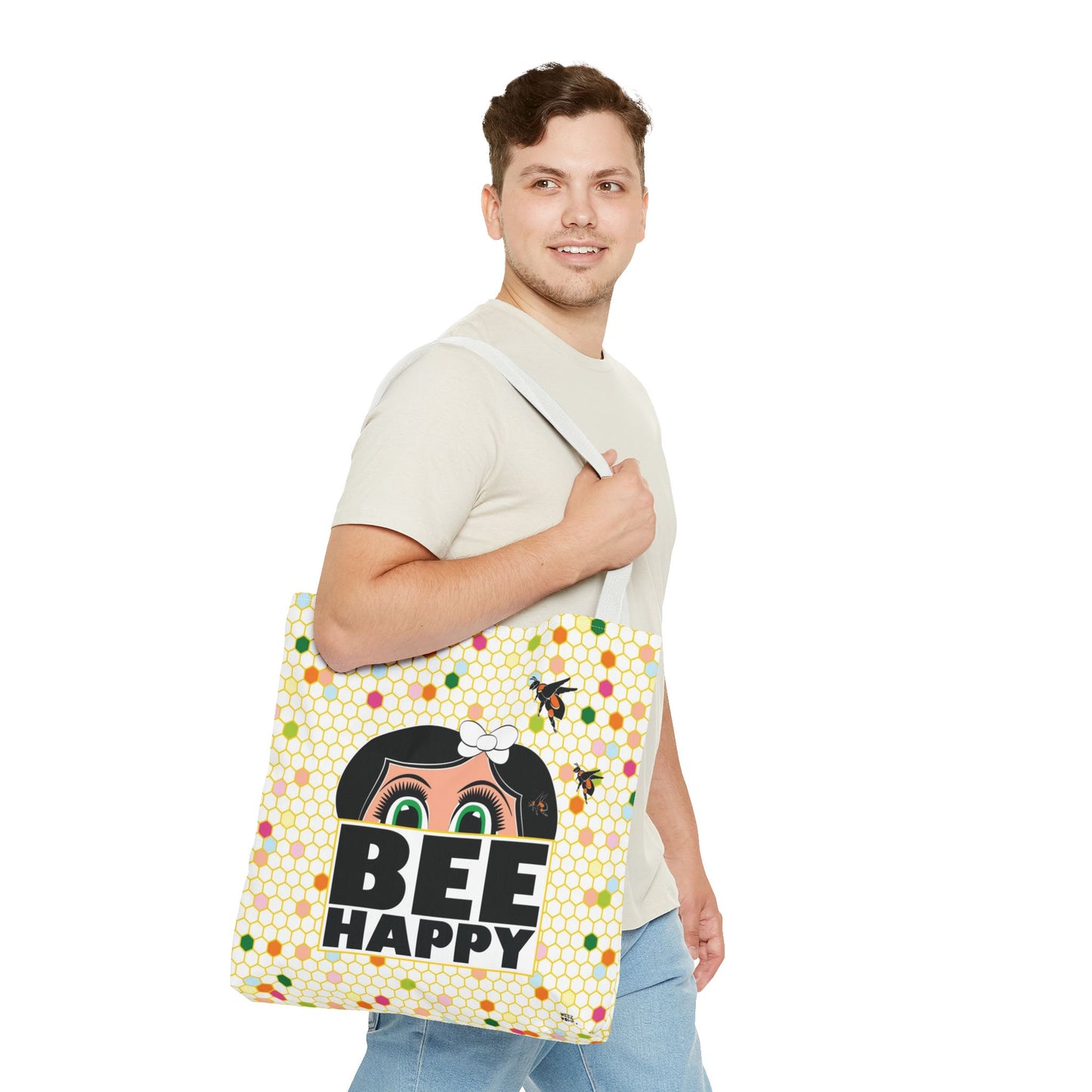 Lucy Bee Happy - Fashion Tote & Beach Bag