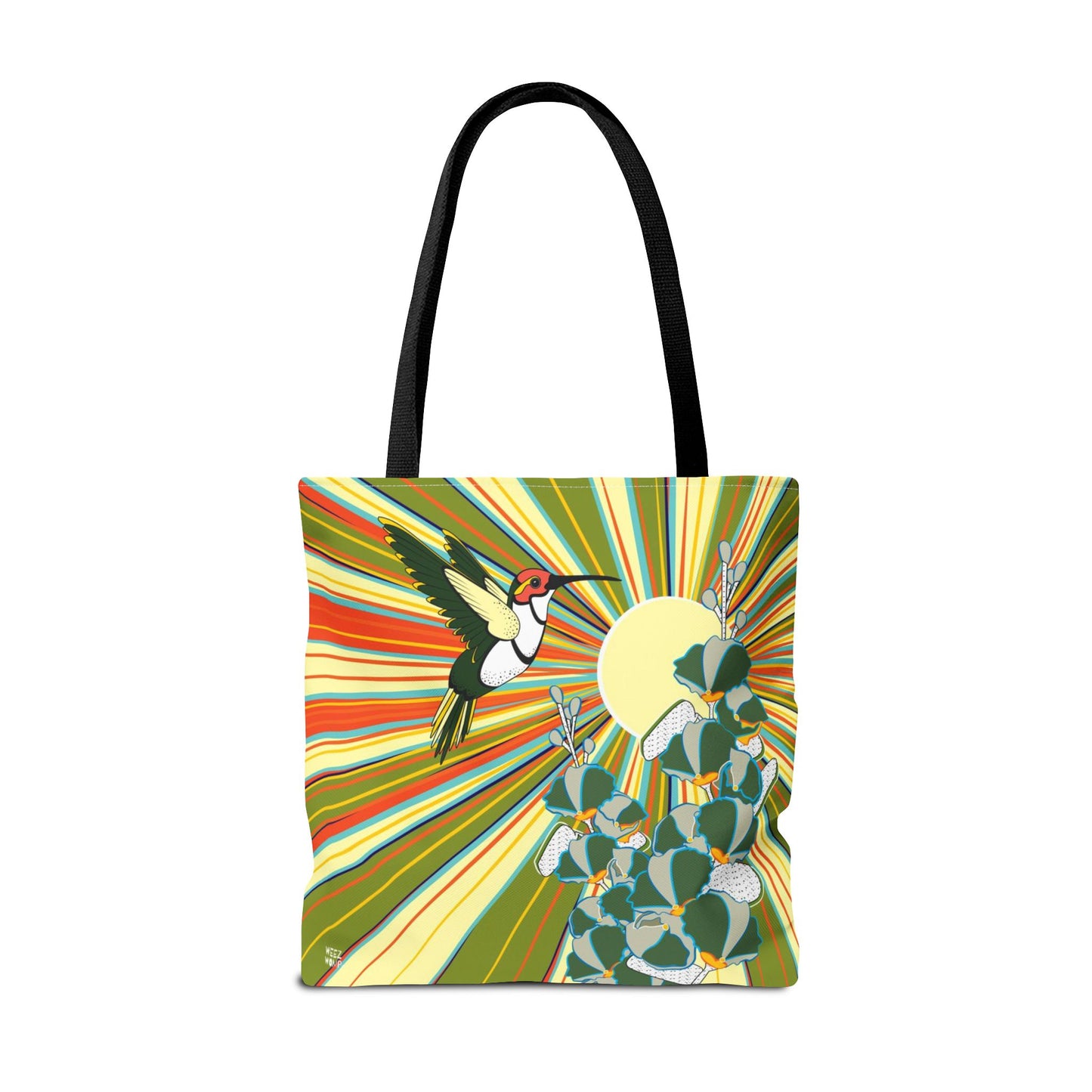 Hummingbird in Camo - Fashion Tote & Beach Bag