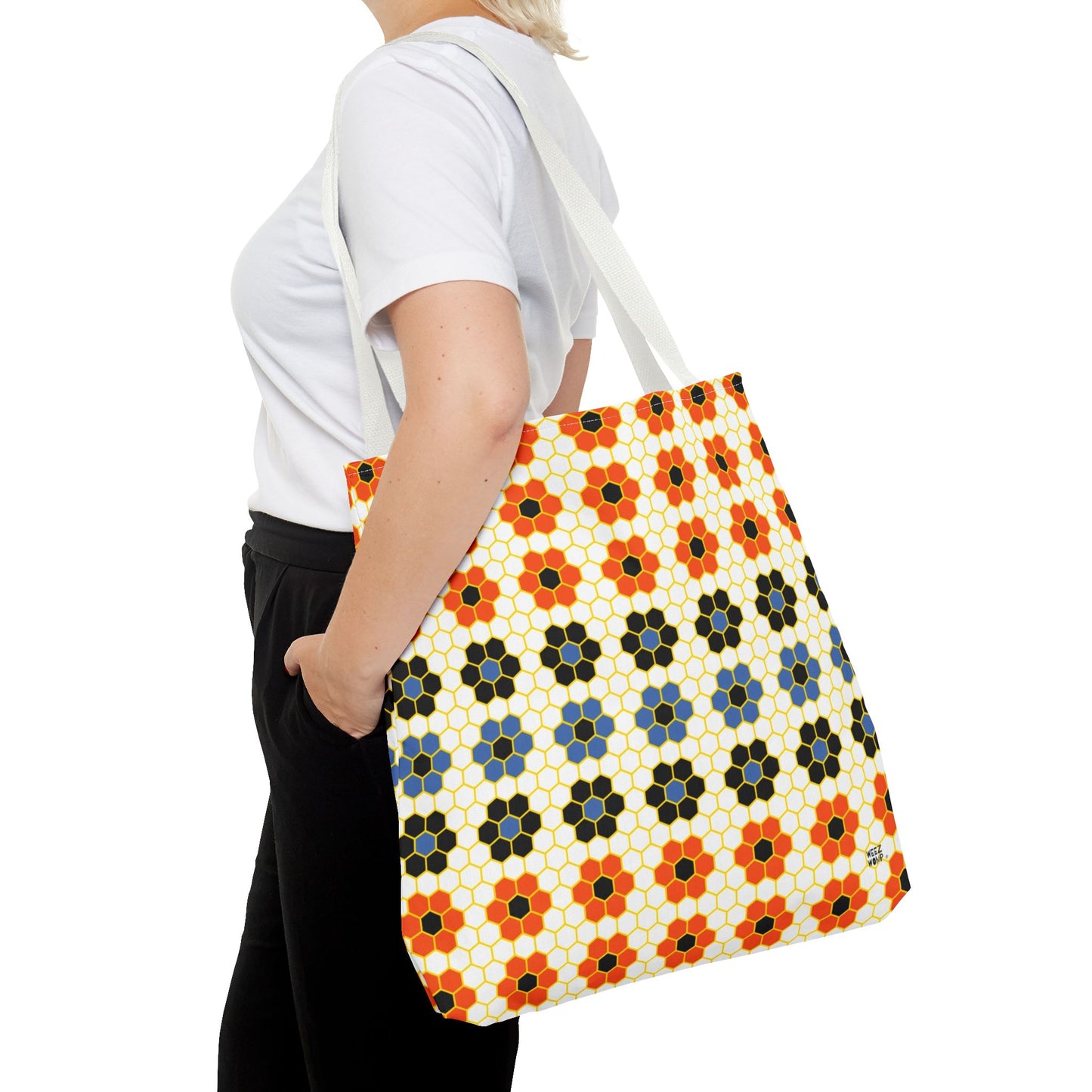 Orange Honeycomb Fashion Tote & Beach Bag