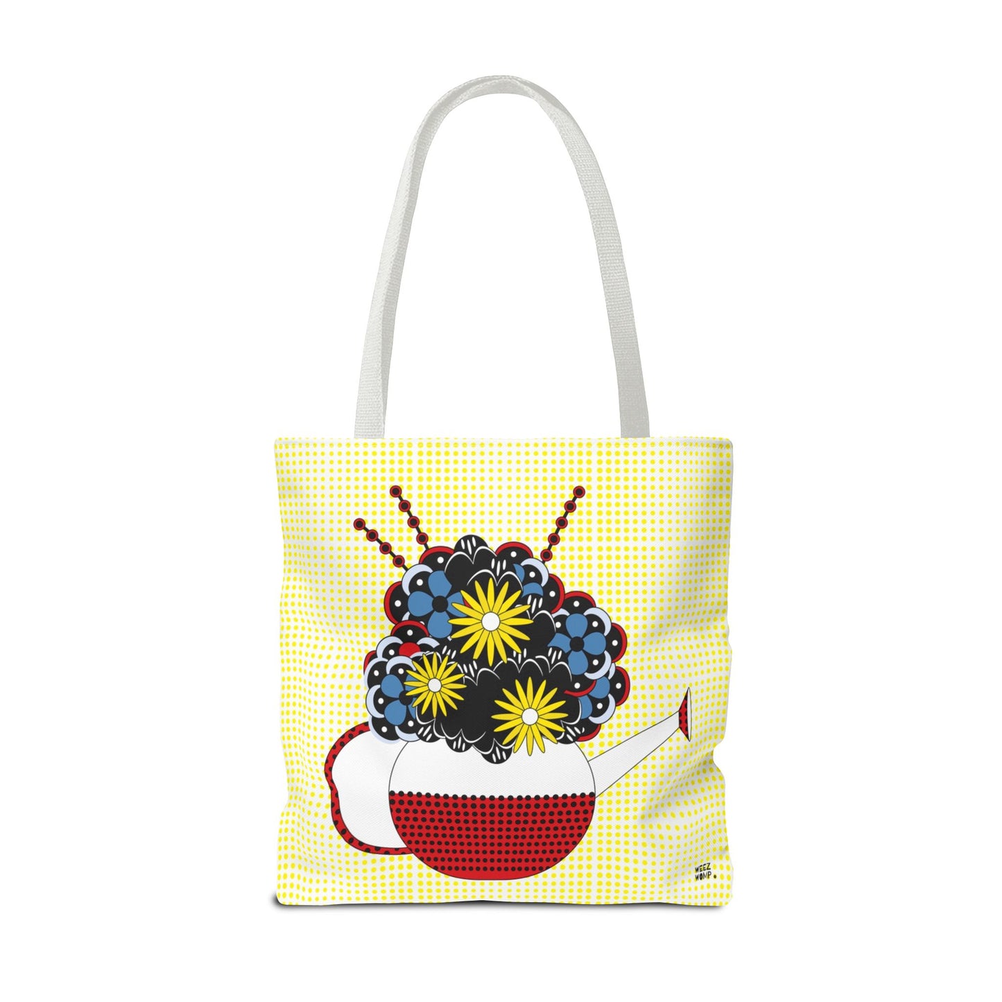 Gardeners Delight Multi Color Watering Can & Flowers - Fashion Tote & Beach Bag