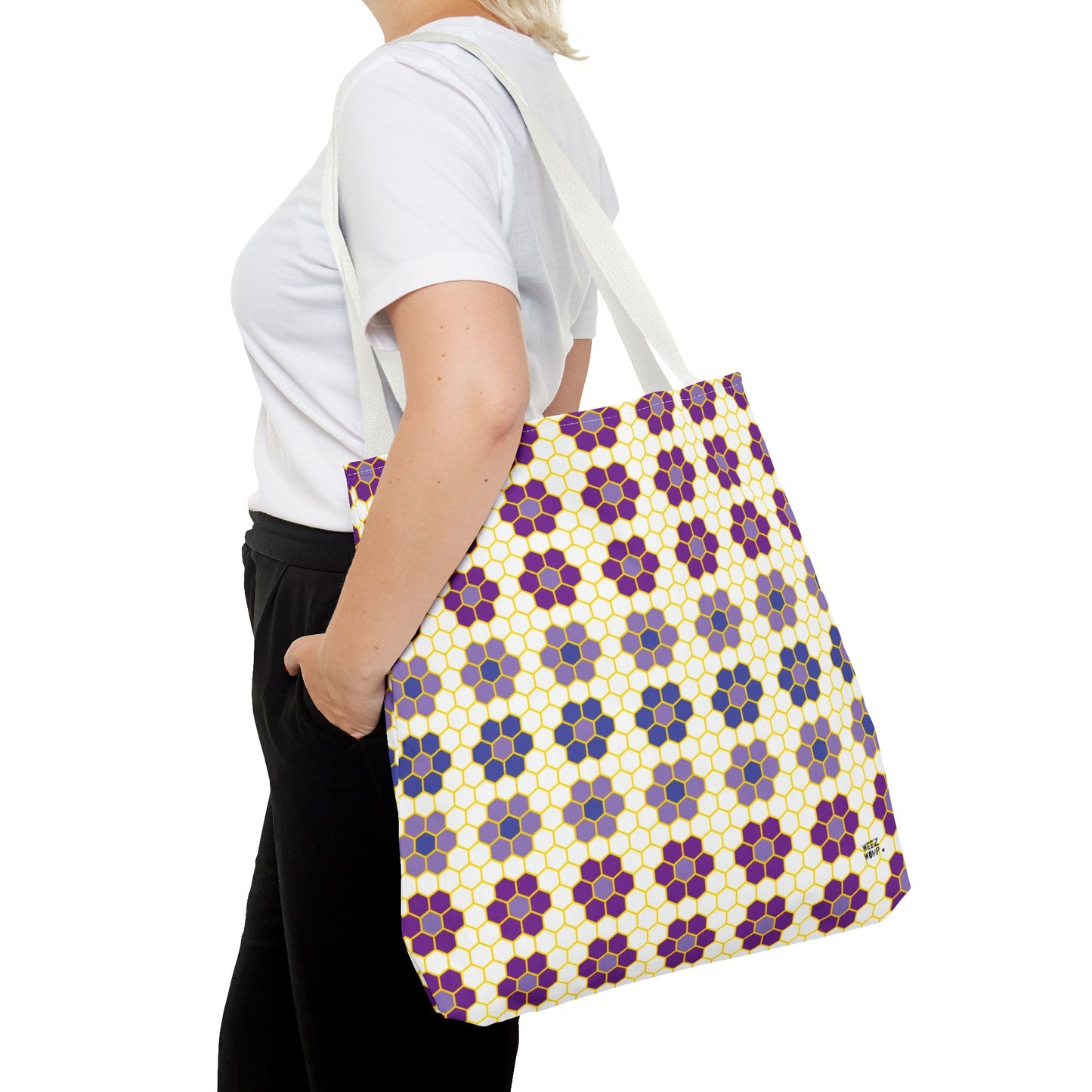 Purple Honeycomb - Fashion Tote & Beach Bag