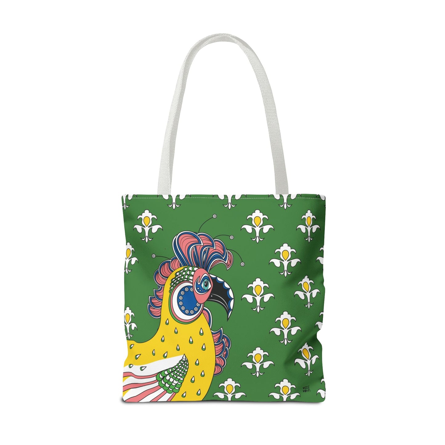 Fluer de Lis Rooster in Green - Fashion Tote & Beach Bag