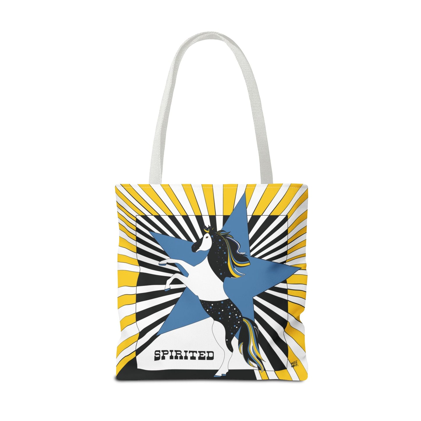 Spirited Horse & Star in Blue  - Fashion Tote & Beach Bag