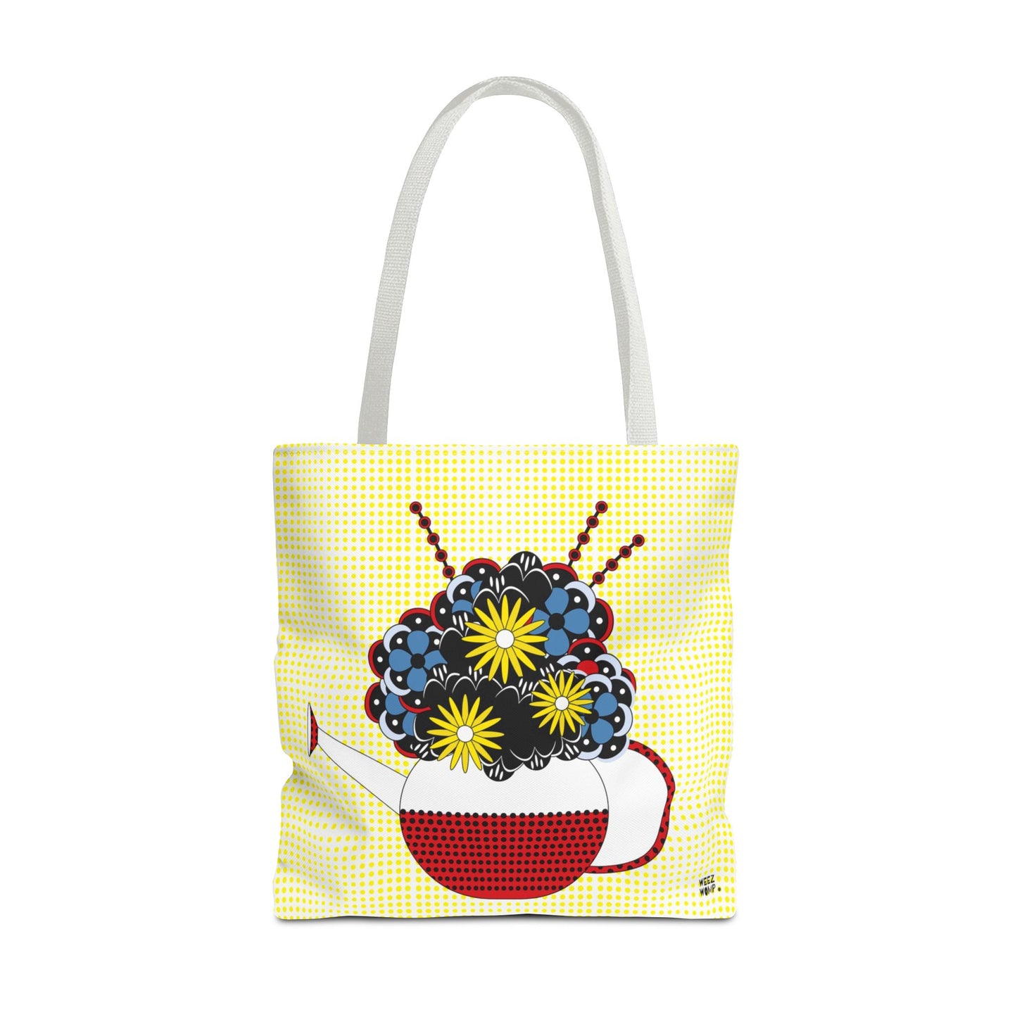 Gardeners Delight Multi Color Watering Can & Flowers - Fashion Tote & Beach Bag