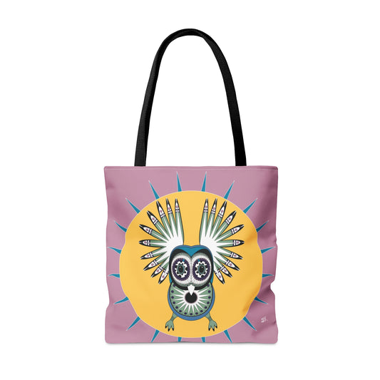 Oaxacan Owl in Weathered Rose - Fashion Tote & Beach Bag