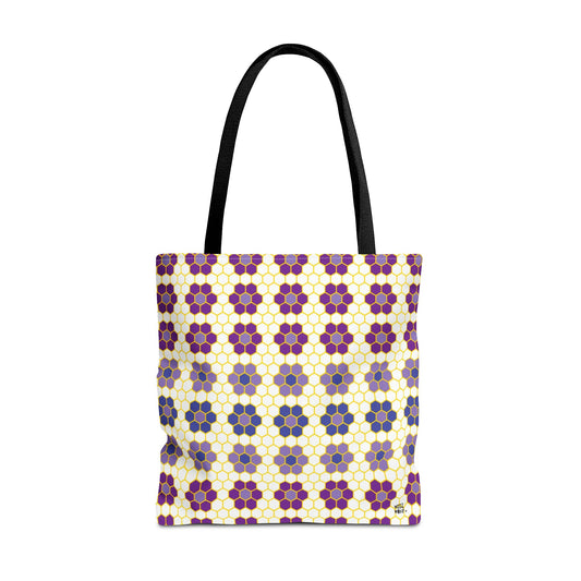 Purple Honeycomb - Fashion Tote & Beach Bag