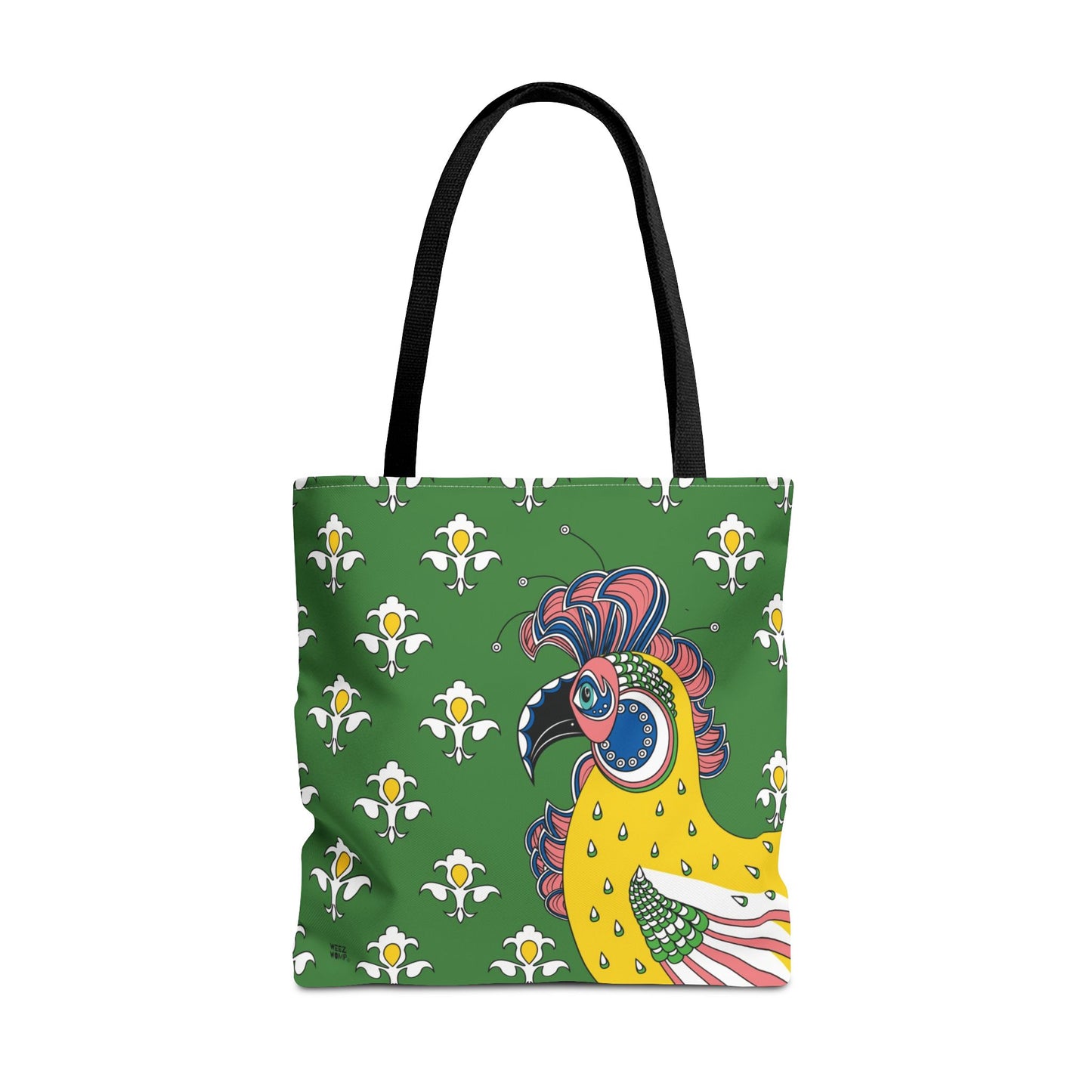 Fluer de Lis Rooster in Green - Fashion Tote & Beach Bag