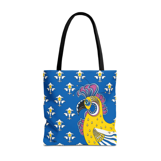 Fluer de Lis Rooster in Red - Fashion Tote & Beach Bag