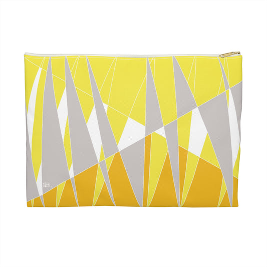 Travel Pouch Cosmetic Bag – Makeup & Toiletry Organizer for Beauty Essentials | Seagrass in Yellow