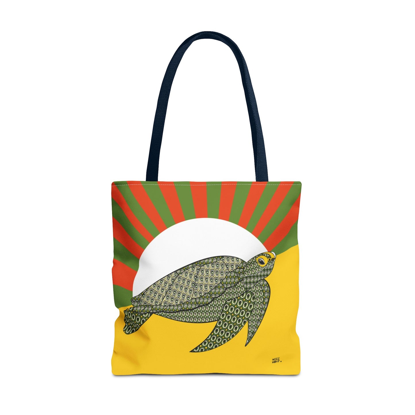 Sea Turtle in Green Fashion Tote - Fashion Tote & Beach Bag