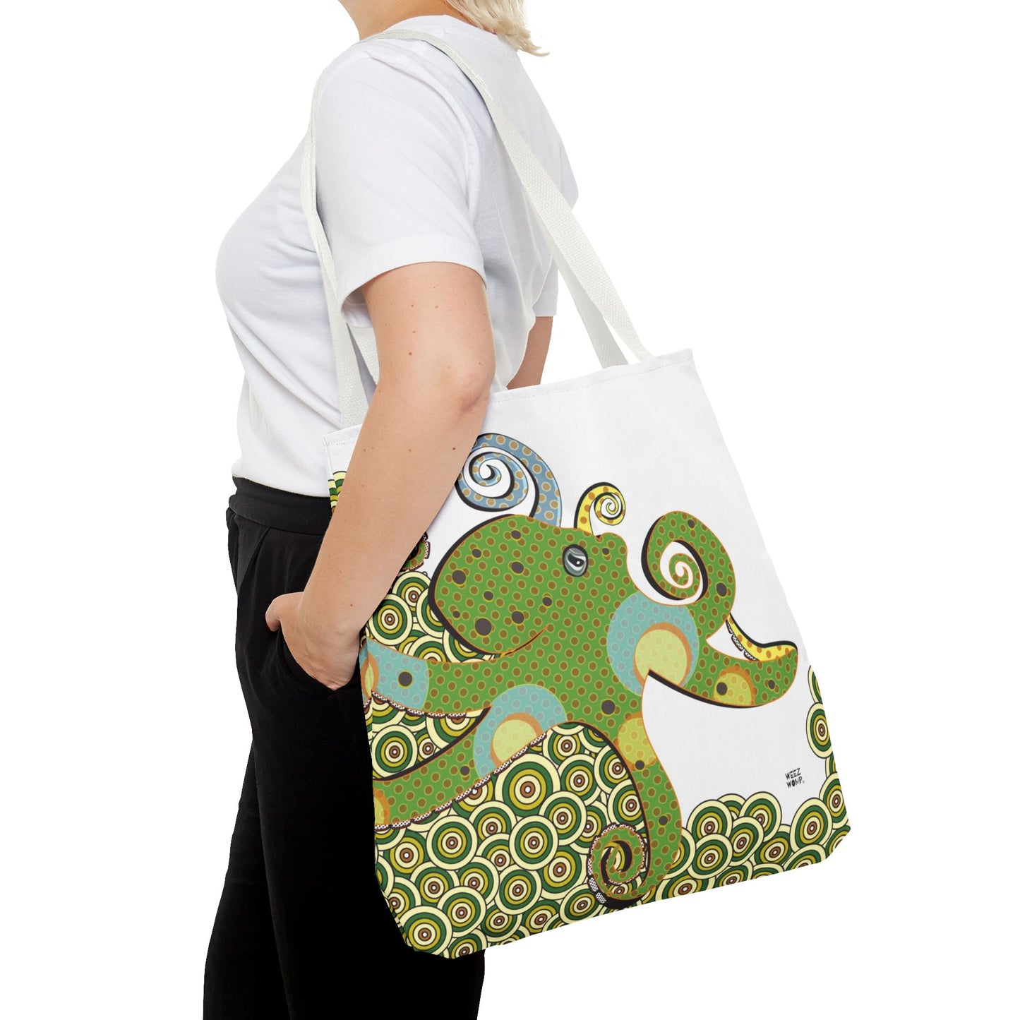 Octopus in Reef Green - Fashion Tote & Beach Bag