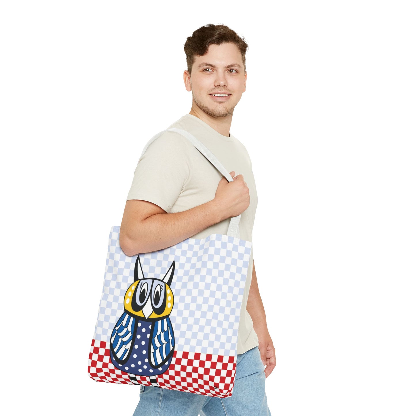 Owl in Blue - Fashion Tote & Beach Bag