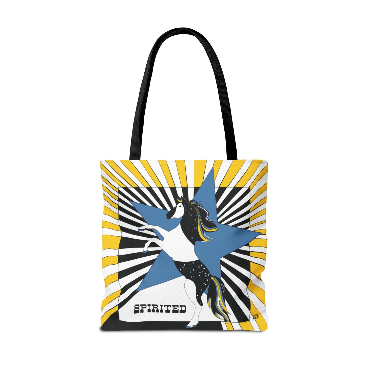 Spirited Horse & Star in Blue  - Fashion Tote & Beach Bag