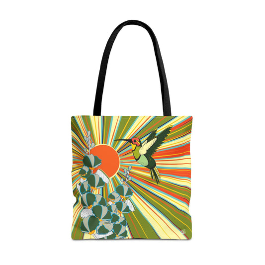 Hummingbird in Camo - Fashion Tote & Beach Bag