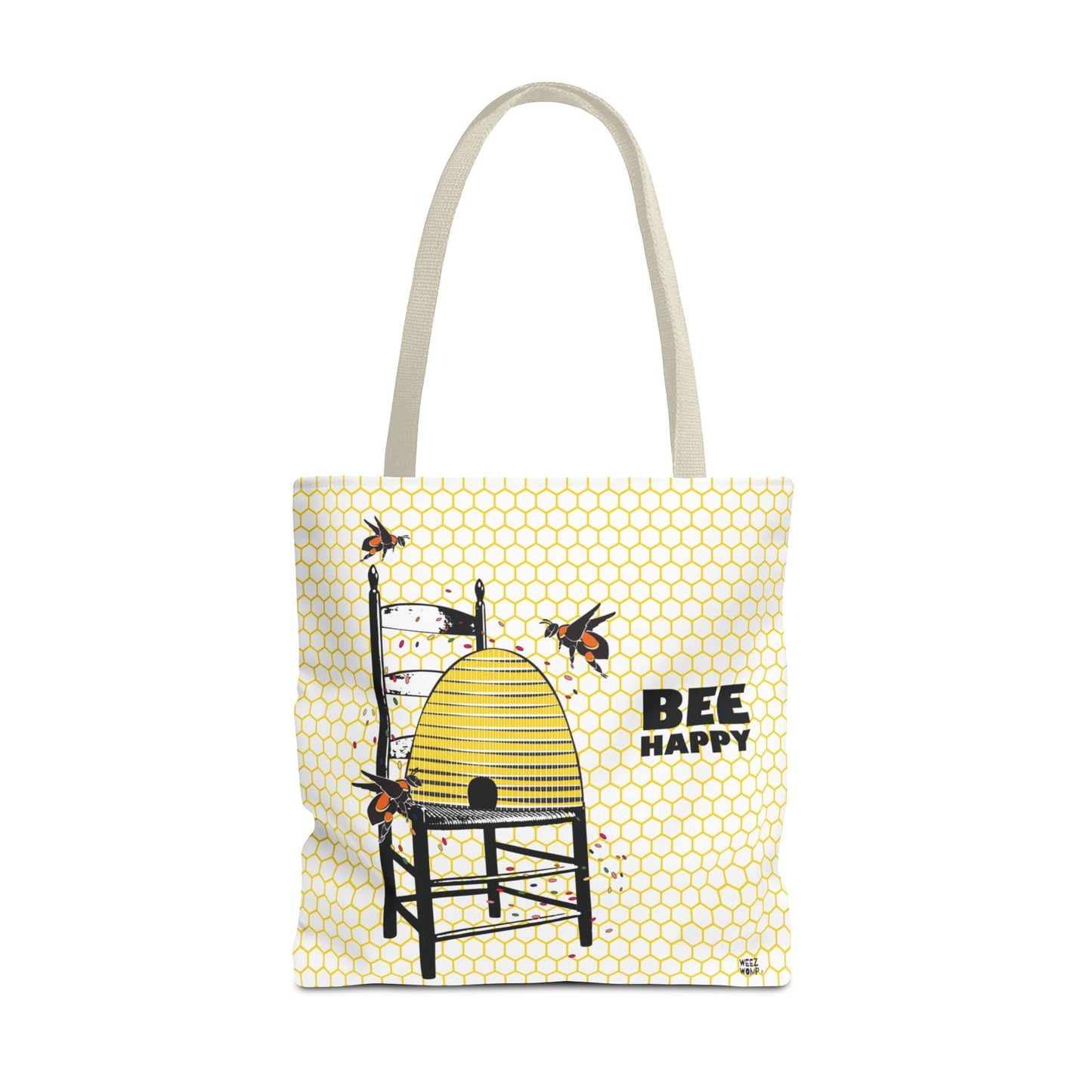 Bee Happy Bee Hive - Fashion Tote & Beach Bag