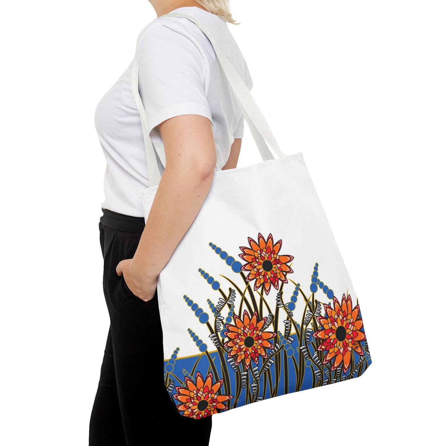 Flowers in Blue - Fashion Tote & Beach Bag