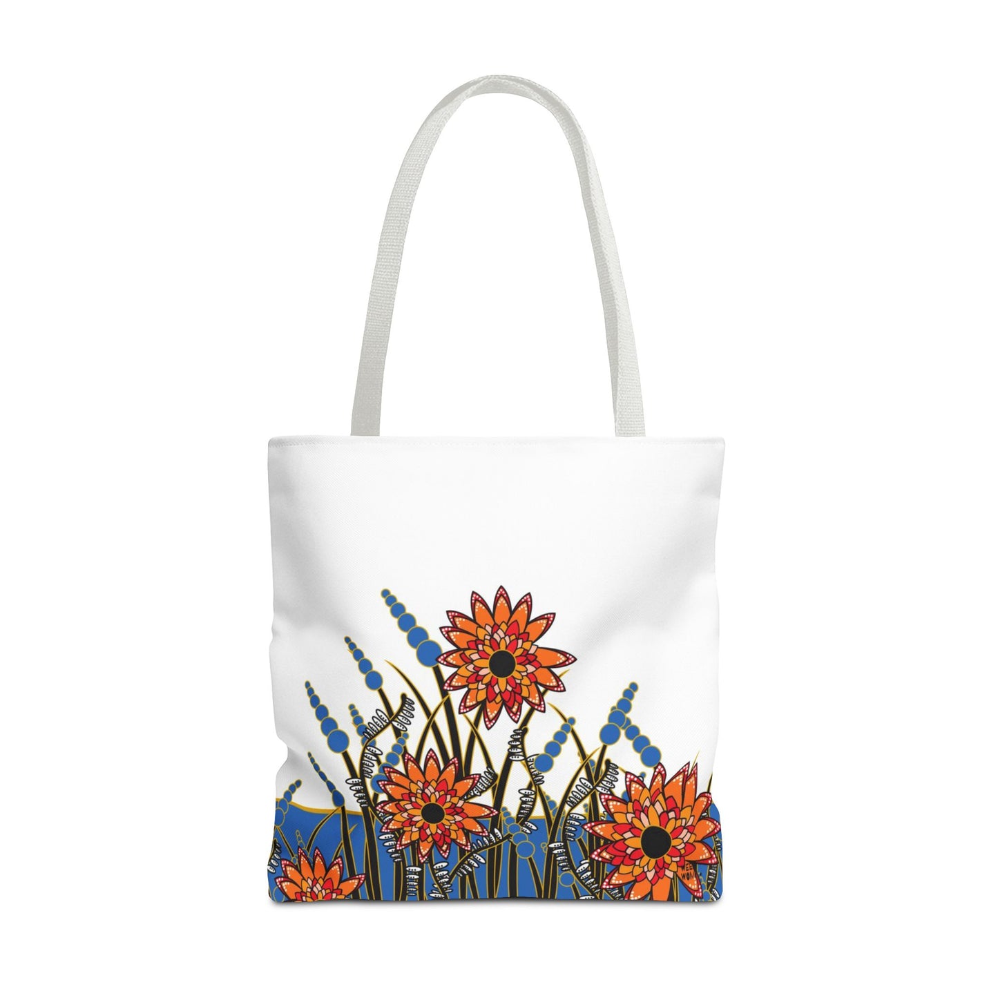 Flowers in Blue - Fashion Tote & Beach Bag