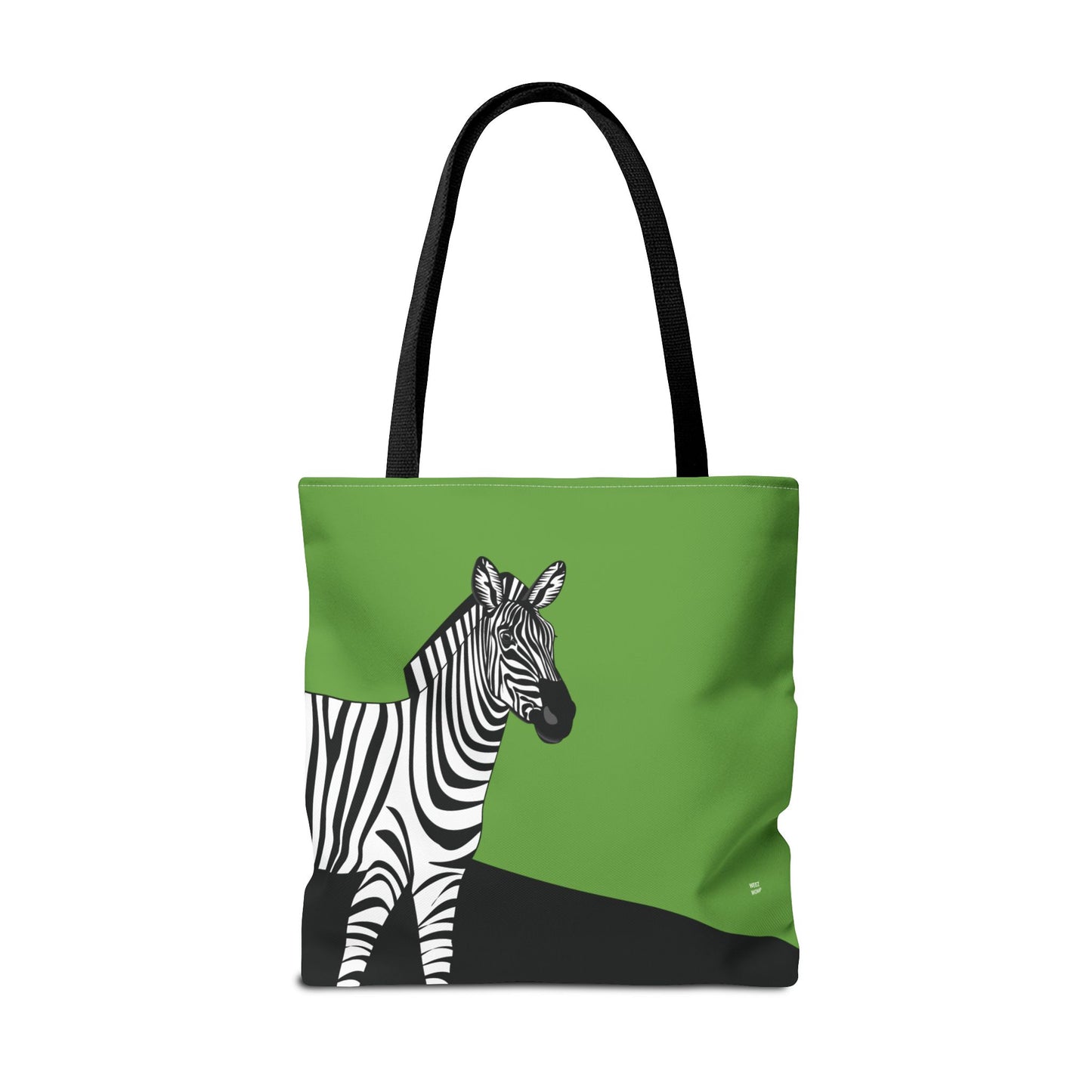 Zebra on Green - Fashion Tote & Beach Bag