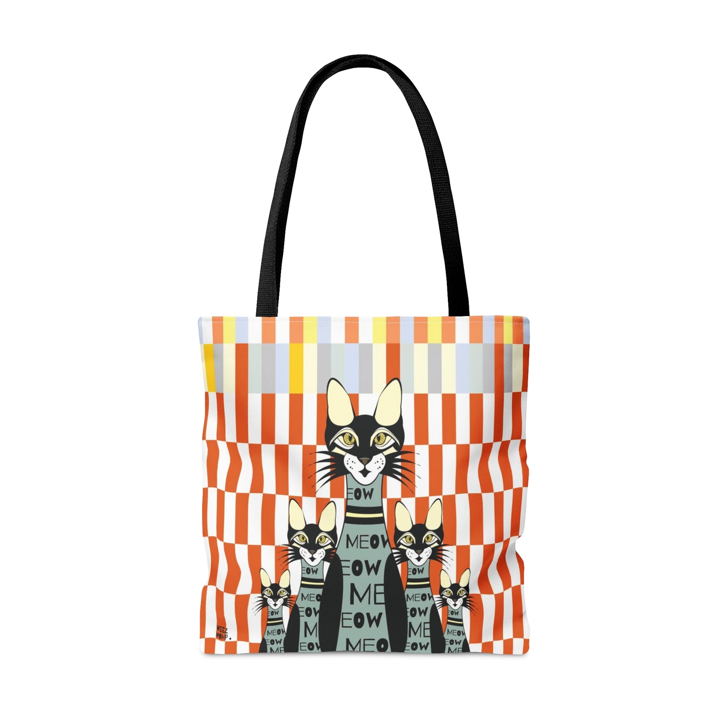 10 Pin Cat's in Orange - Fashion Tote & Beach Bag