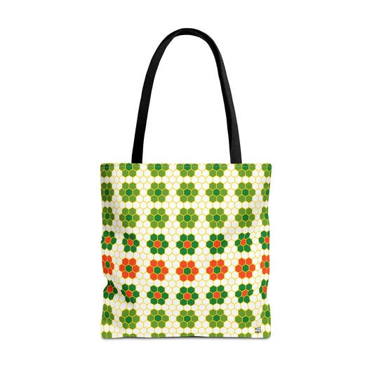 Green Honeycomb - Fashion Tote & Beach Bag