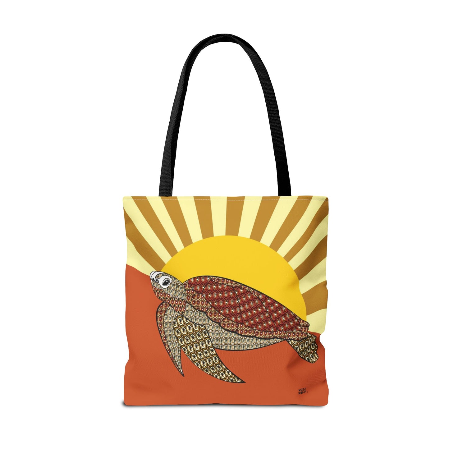 Sea Turtle in Rust Fashion Tote - Fashion Tote & Beach Bag