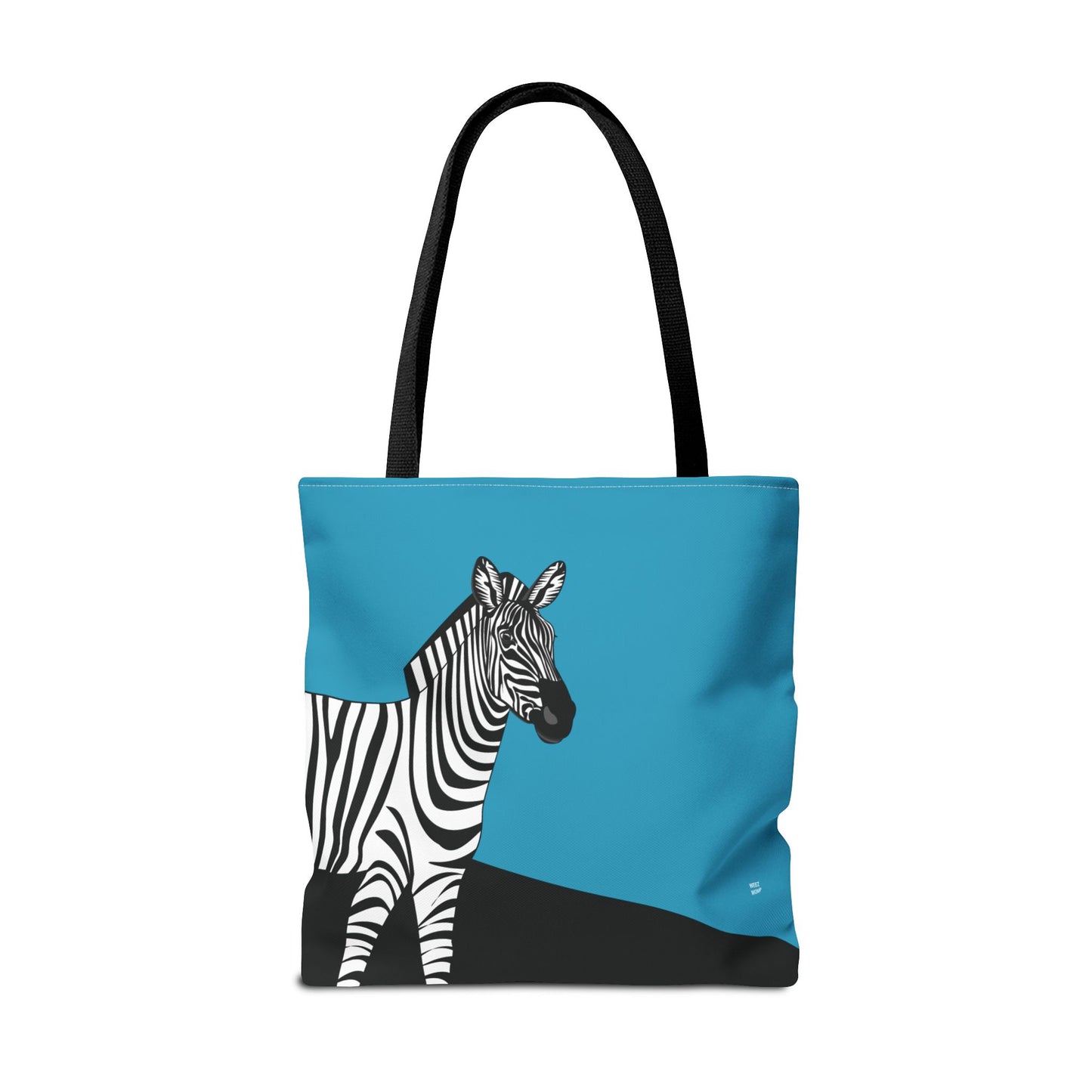 Zebra on Turquoise - Fashion Tote & Beach Bag