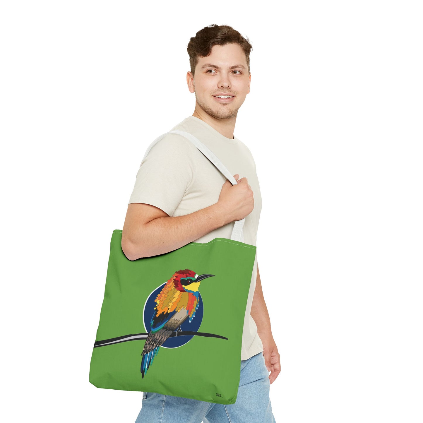 Little Bird in Green - Fashion Tote & Beach Bag