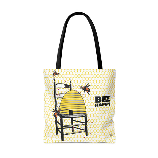 Bee Happy Bee Hive - Fashion Tote & Beach Bag