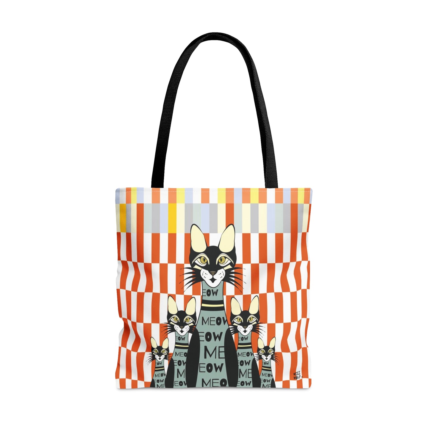 10 Pin Cat's in Orange - Fashion Tote & Beach Bag