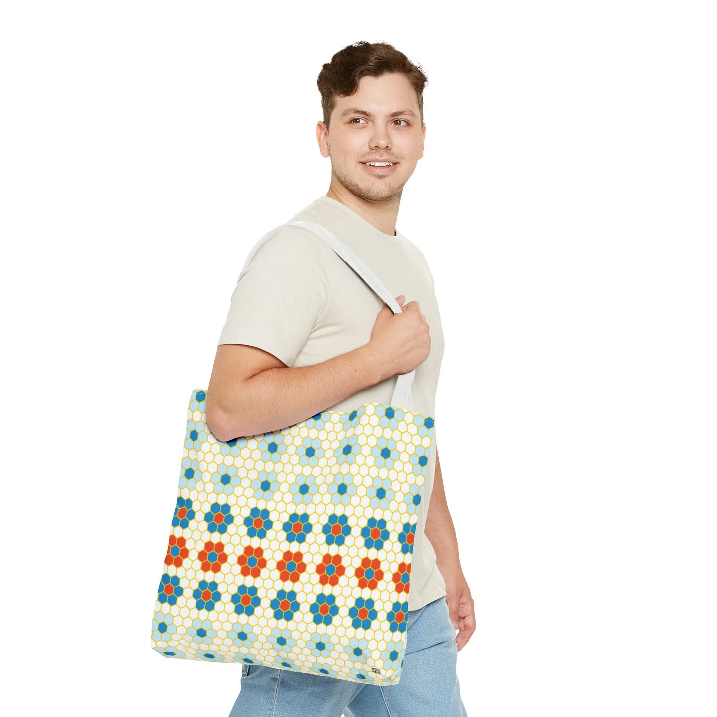 Blue Honeycomb - Fashion Tote & Beach Bag