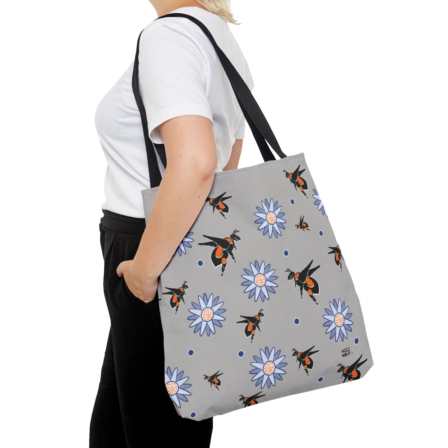 Grey Bumble Bee - Fashion Tote & Beach Beach