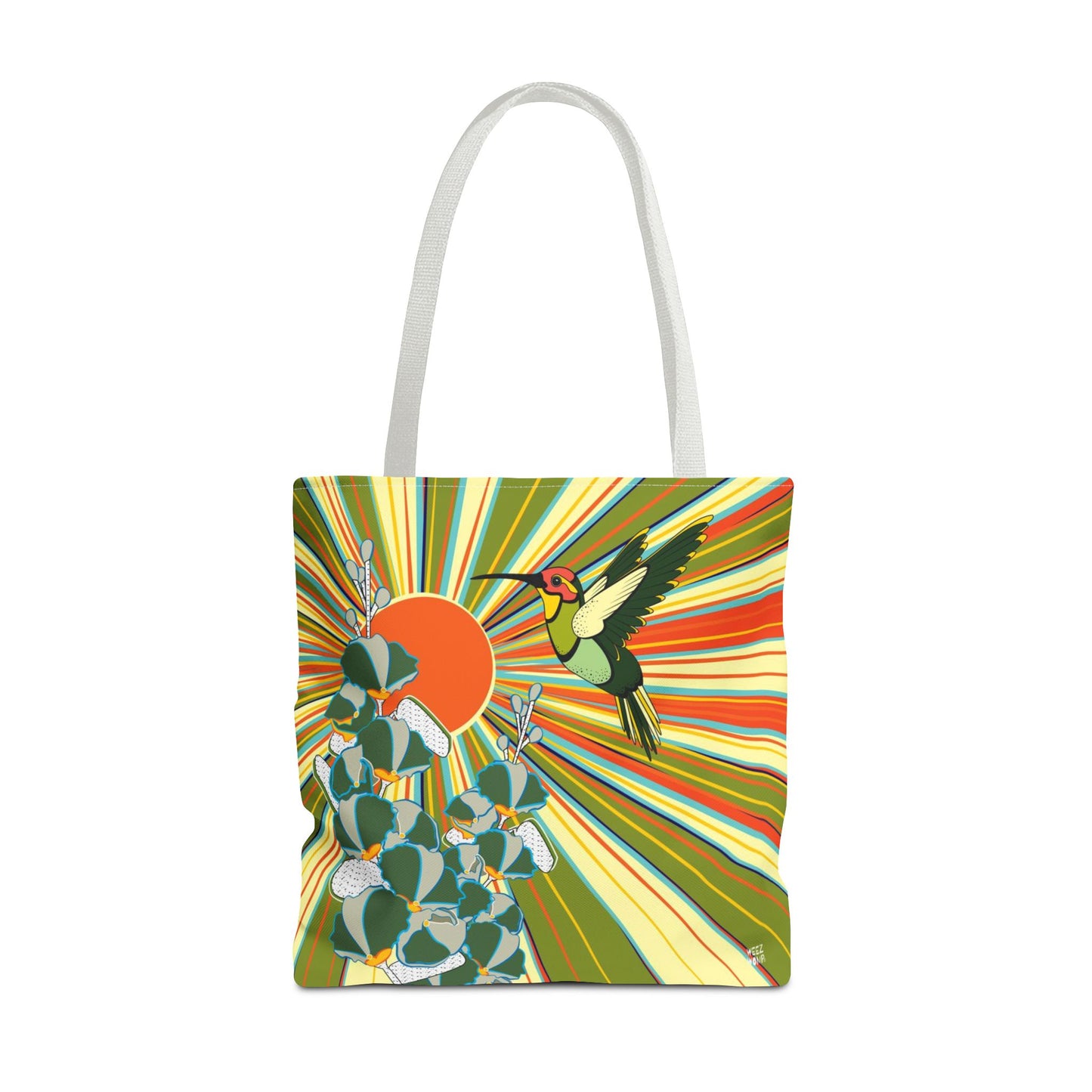 Hummingbird in Camo - Fashion Tote & Beach Bag