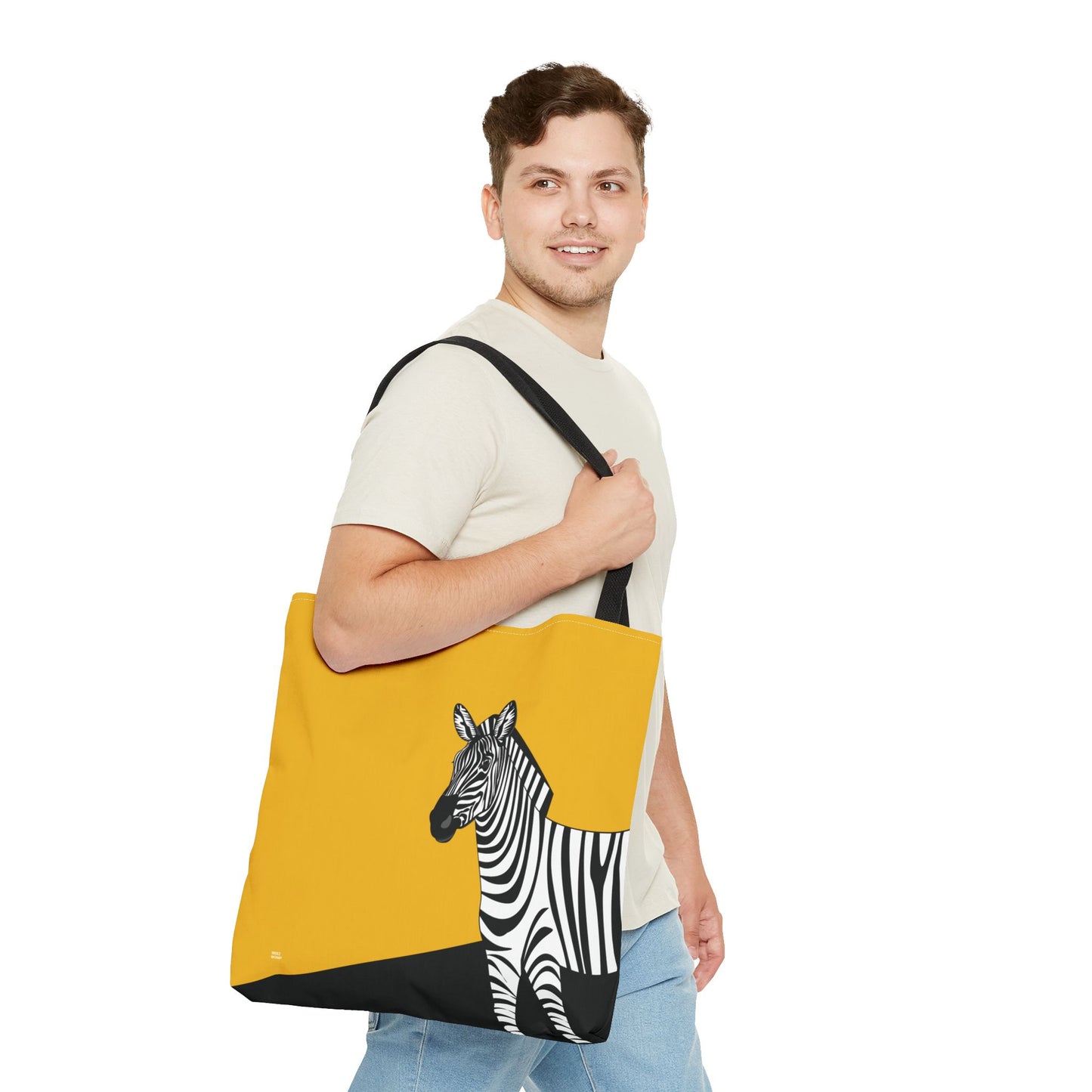 Zebra on Yellow - Fashion Tote & Beach Bag