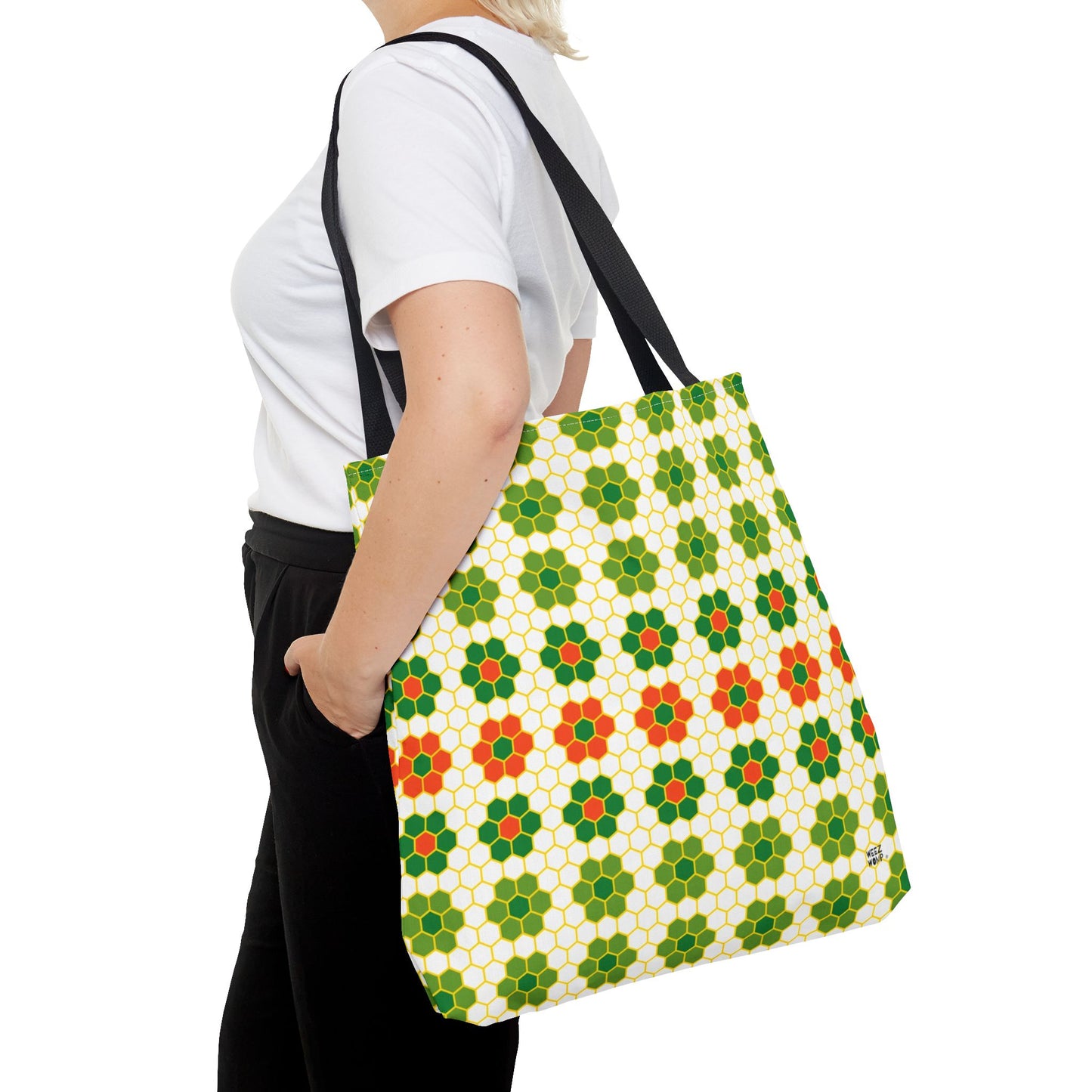 Green Honeycomb - Fashion Tote & Beach Bag