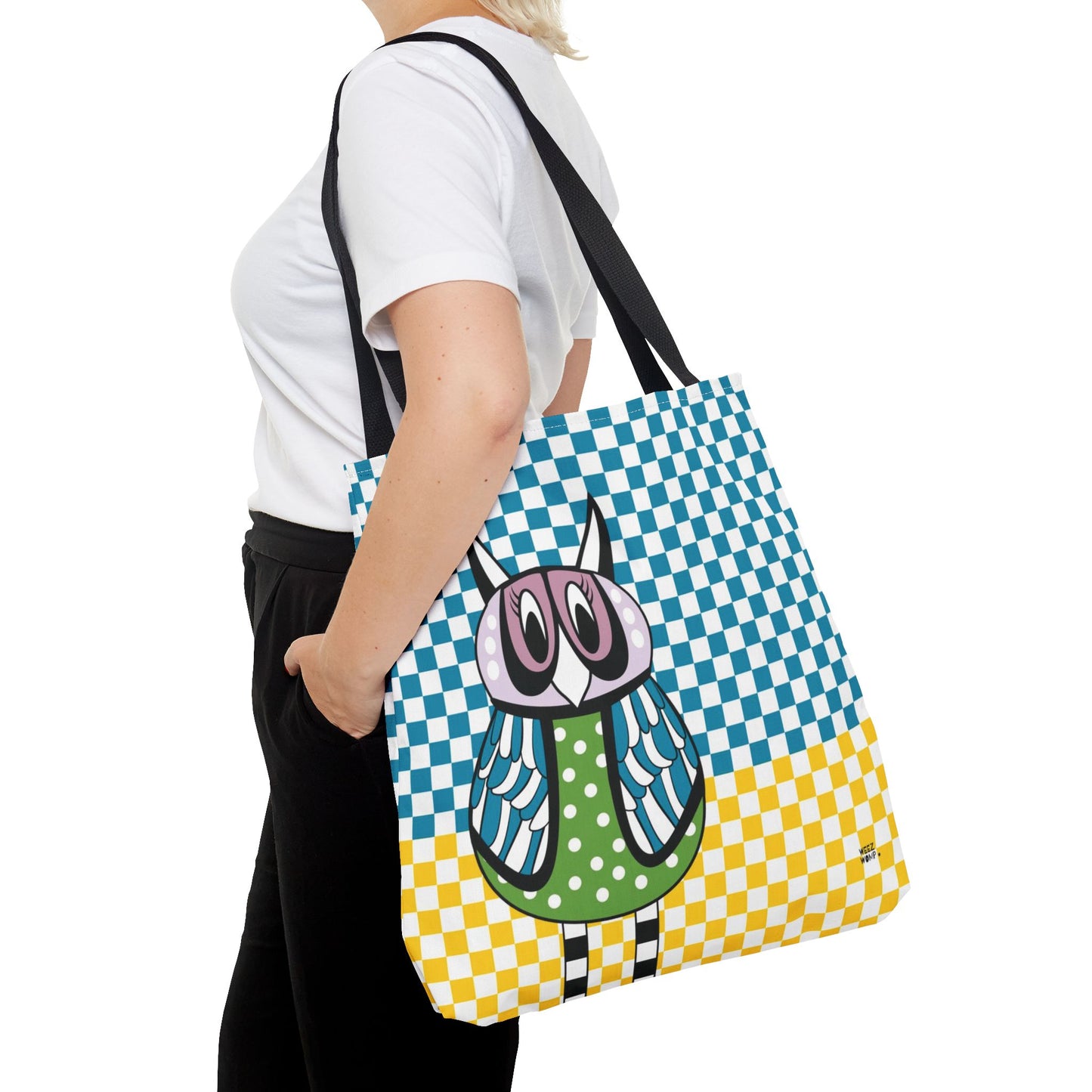 Owl in Green - Fashion Tote & Beach Bag