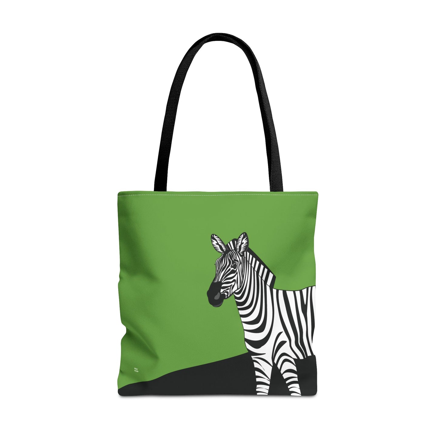 Zebra on Green - Fashion Tote & Beach Bag