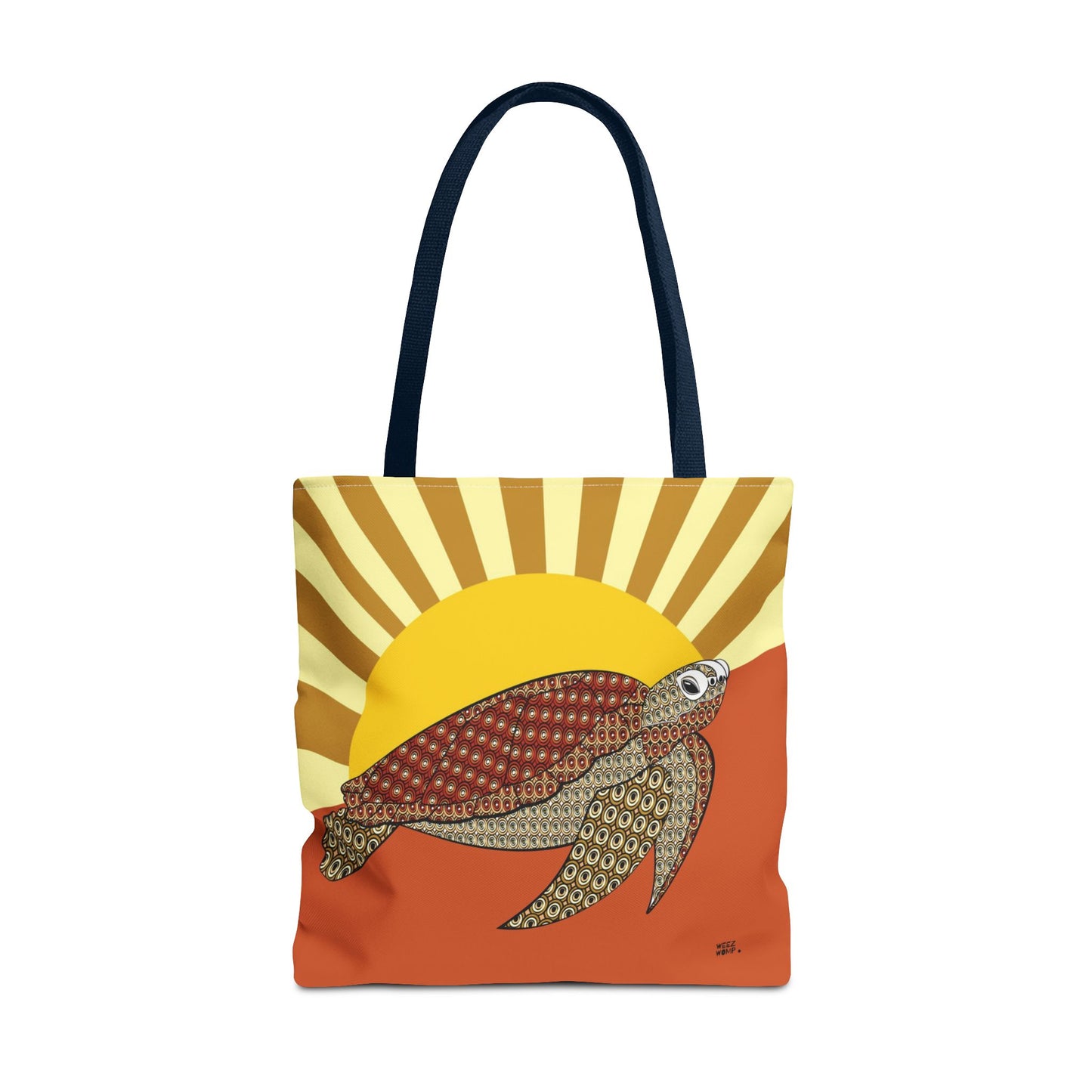 Sea Turtle in Rust Fashion Tote - Fashion Tote & Beach Bag