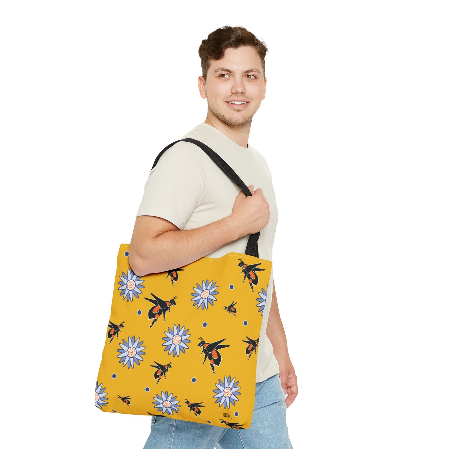 Yellow Bumble Bee - Fashion Tote & Beach Bag