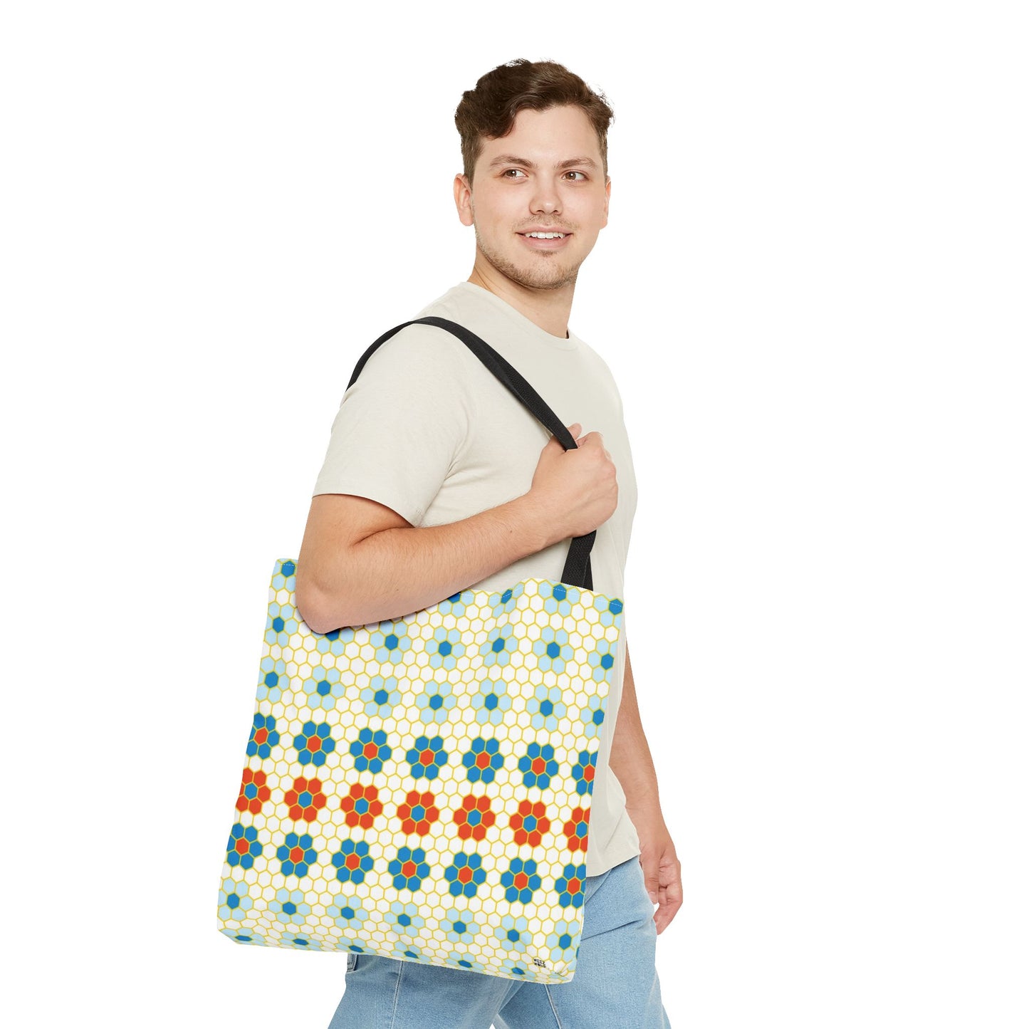 Blue Honeycomb - Fashion Tote & Beach Bag