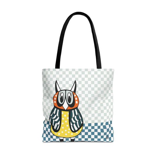 Owl in Yellow - Fashion Tote & Beach Bag