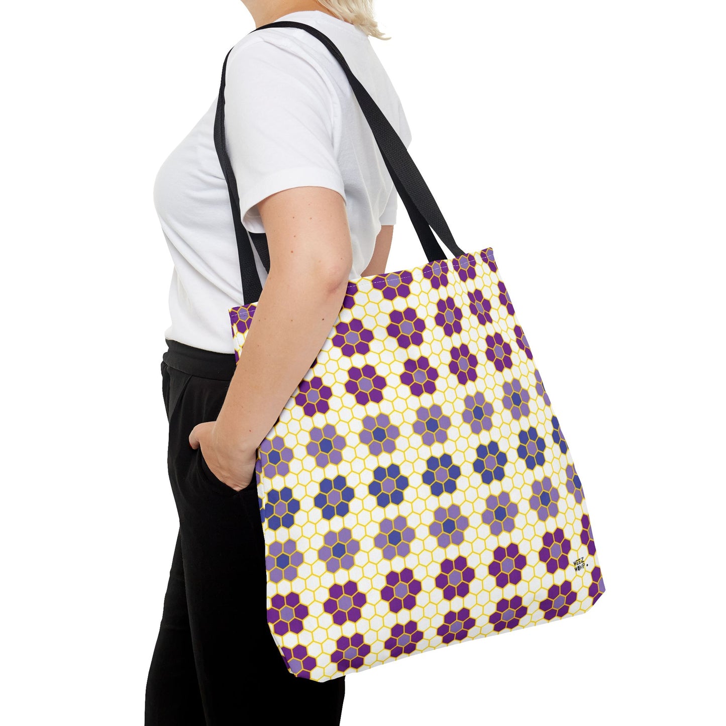 Purple Honeycomb - Fashion Tote & Beach Bag