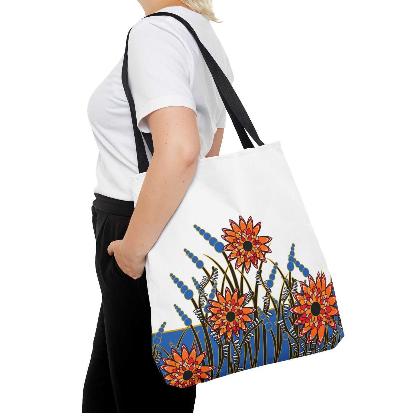 Flowers in Blue - Fashion Tote & Beach Bag