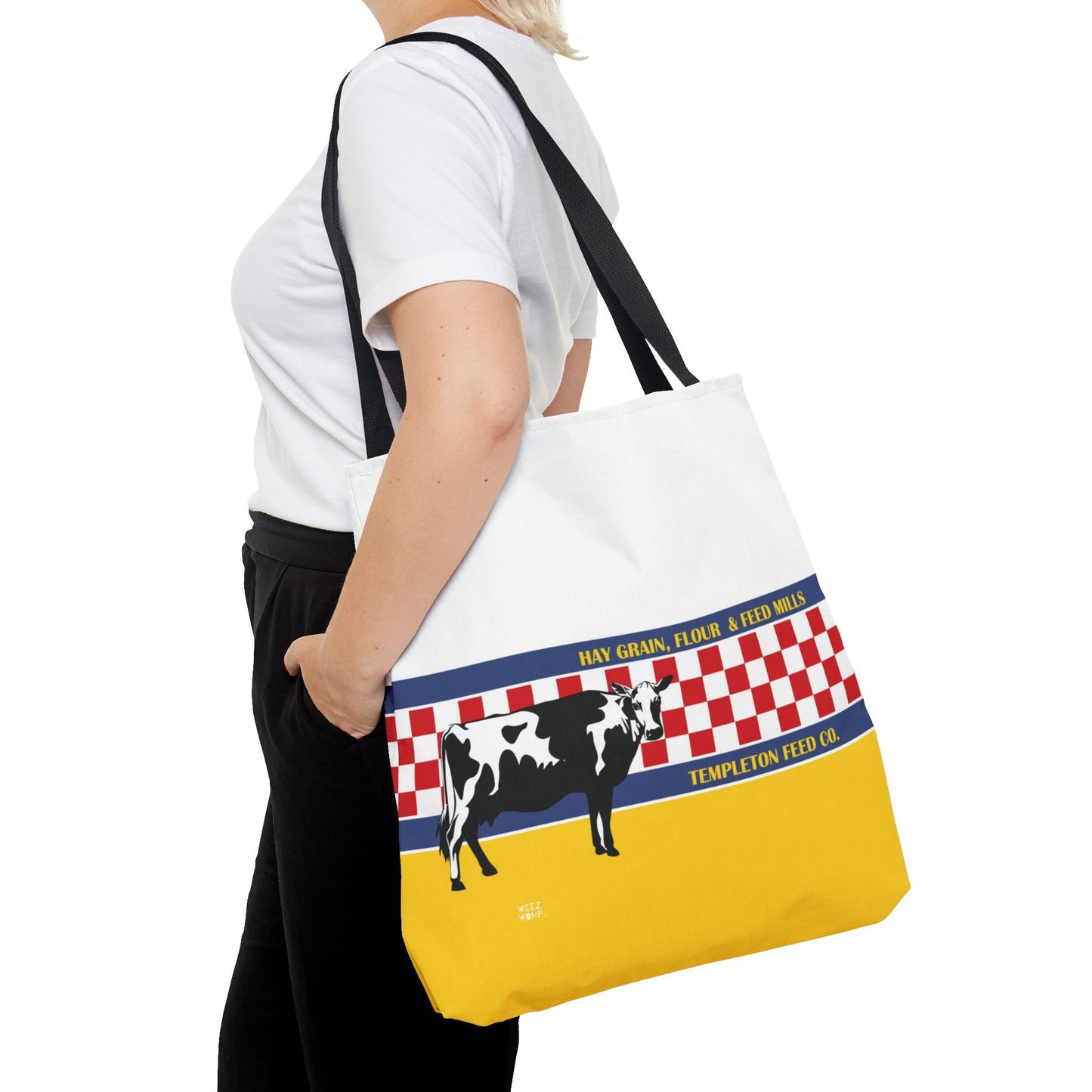 Dairy Queen in Yellow  - Fashion Tote & Beach Bag